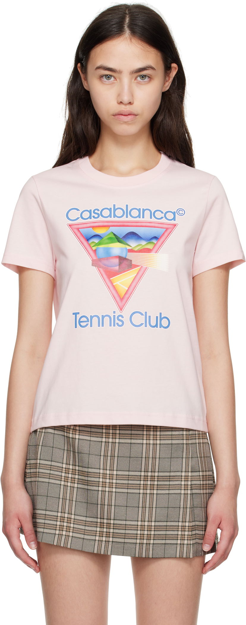 Majica kratkih rukava Casablanca Casablanca Tennis Club T-Shirt Ružičasta | WPF25-JTS-020-02