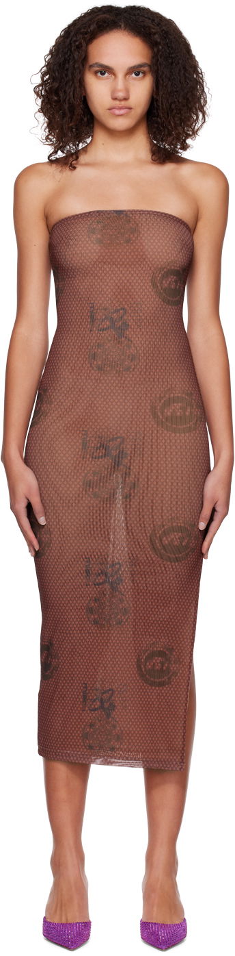 Haljina Miaou Miaou Lila Midi Dress Smeđa | 5025PM1ATL