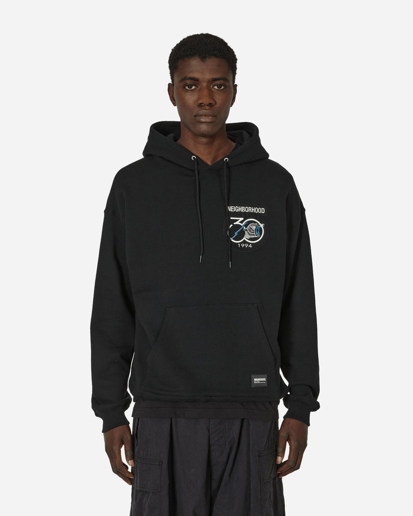 Dukserice Neighborhood Patched Hooded Sweatshirt Black Crna | 241UWNH-CSM01S BK
