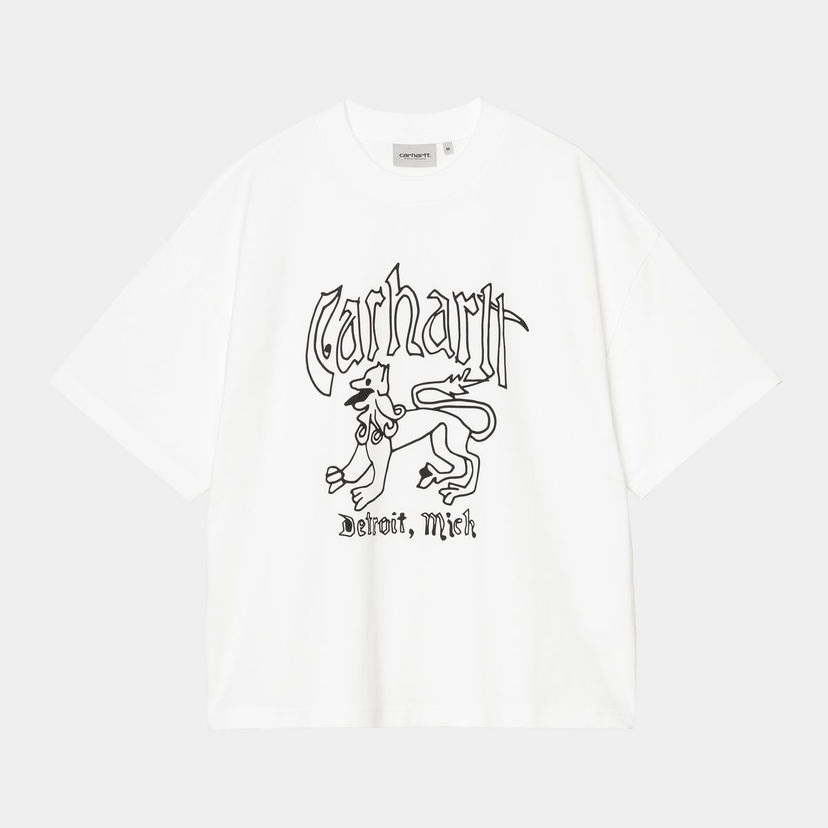 Majica kratkih rukava Carhartt WIP S/S Hackwork T-Shirt heavy stone wash Bijela | I035434_9