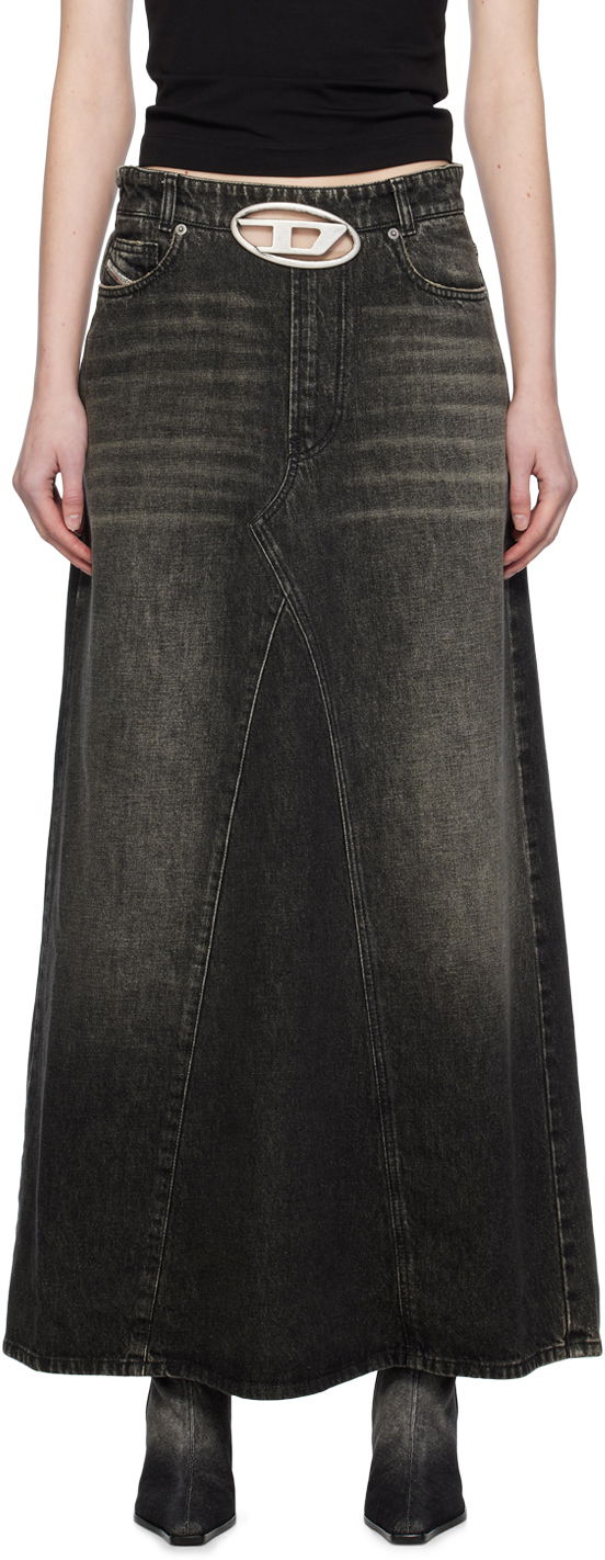 Suknja Diesel De-Pago-S3 Denim Maxi Skirt Crna | A13149 0JGAE