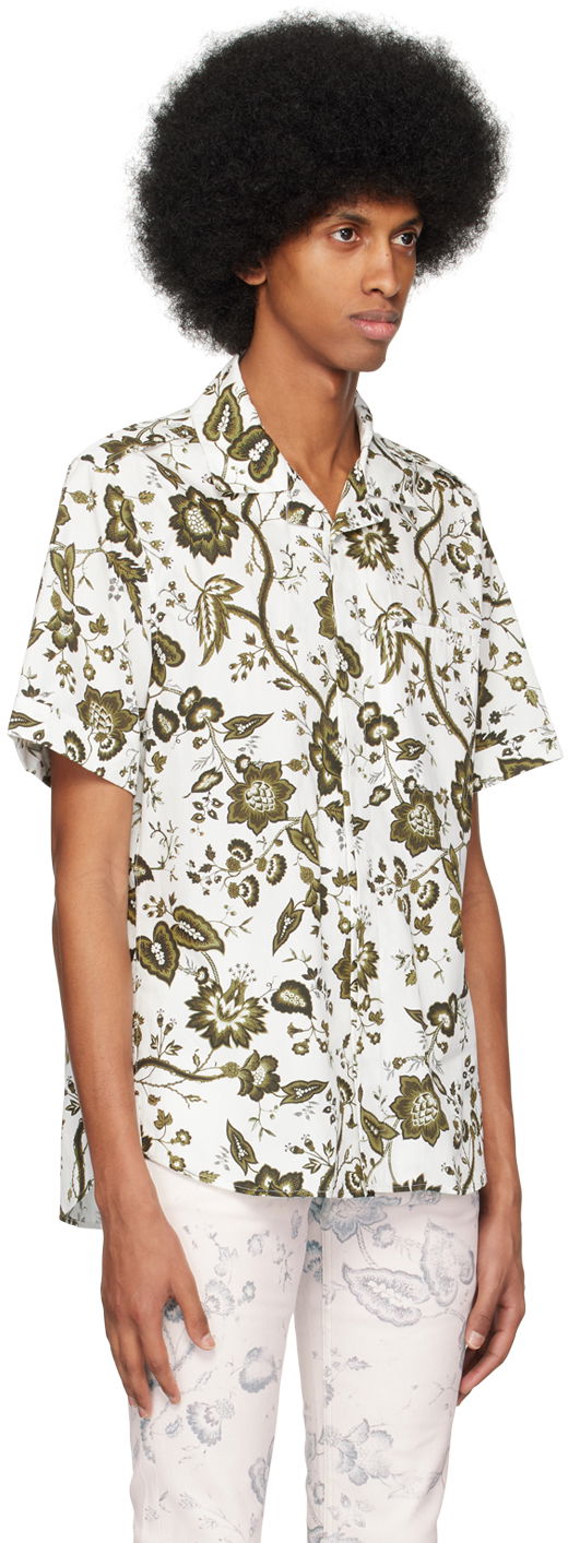 Košulja Erdem Erdem Grayson Floral-Print Shirt Bijela | MS23_519MNPWCP GRAYSON SHIRT, 1