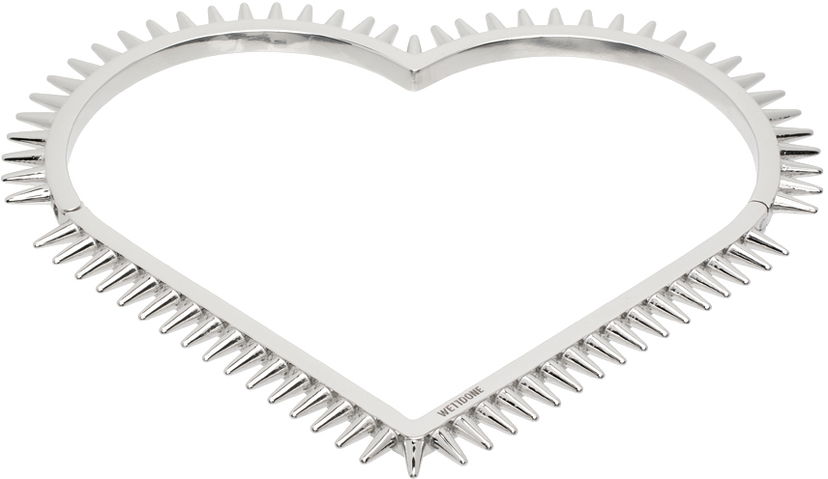 Ogrlica We11done We11done Heart Spike Bracelet Metalik | WD-AJ1-23-531-U-SV