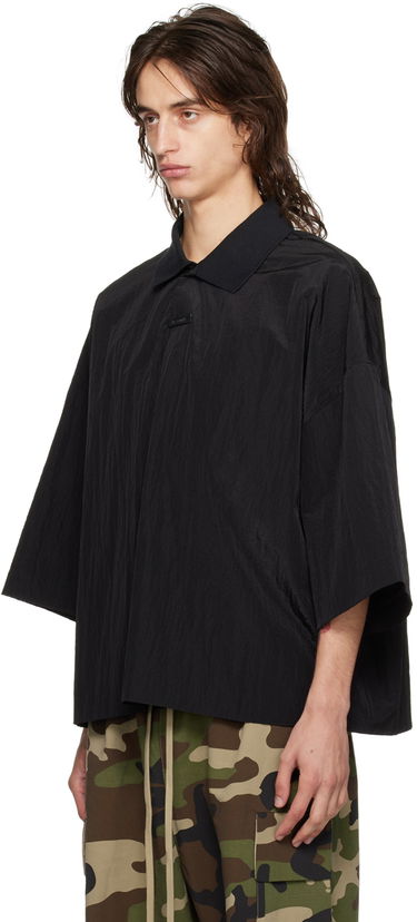 Polo majica Fear of God ESSENTIALS Logo Patch Polo Crna | 186BT244120F, 3