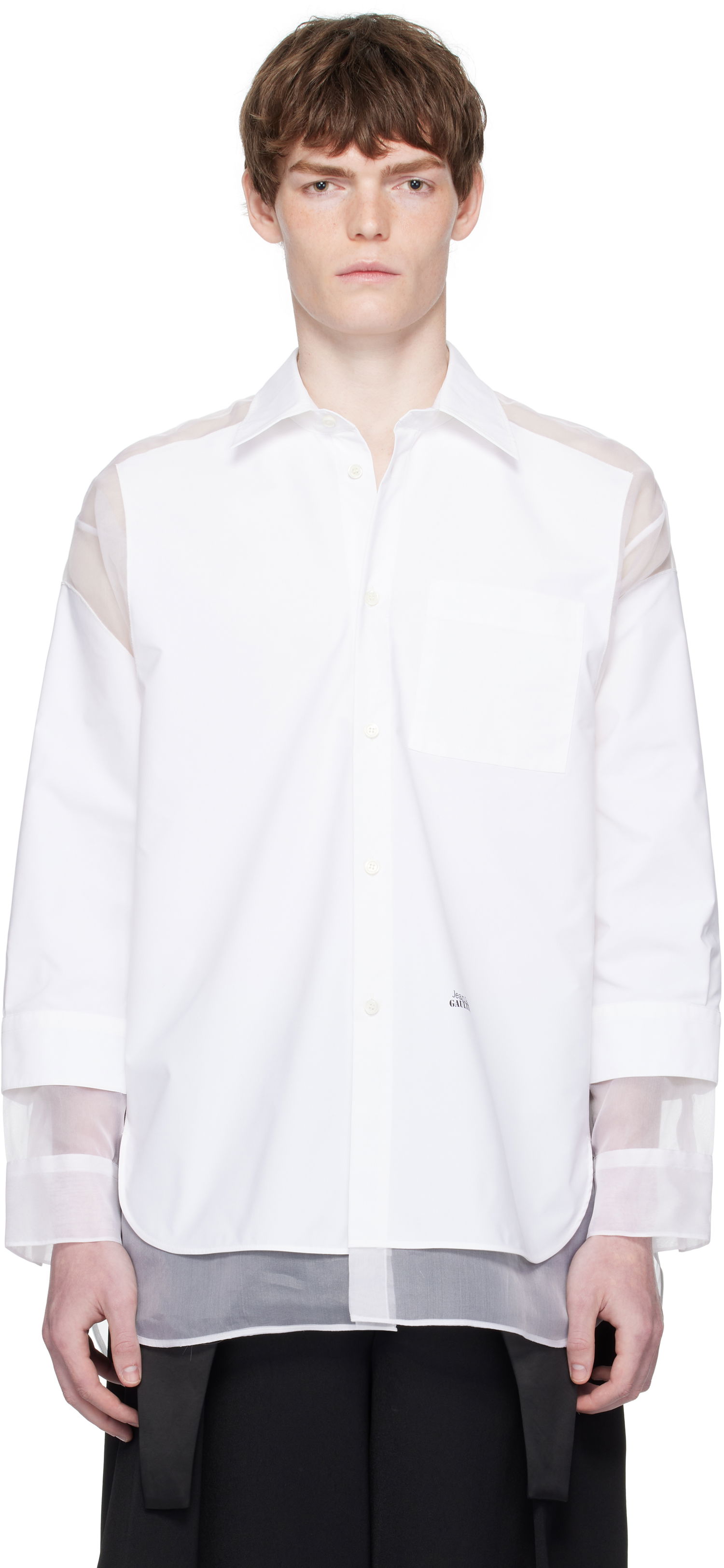 Košulja Jean Paul Gaultier Jean Paul Gaultier 'The Petit Grand' Double Layered Shirt Bijela | 25/03-U-ST035-C075-01, 0