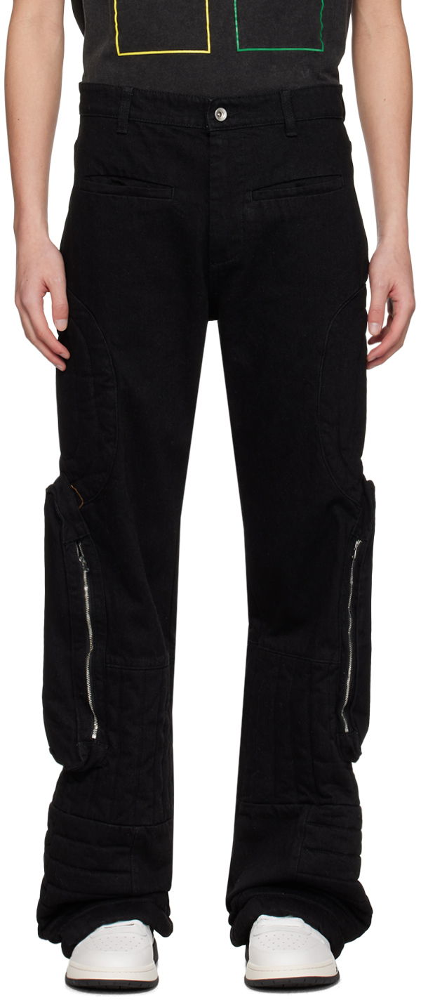 Cargo hlače Who Decides War Raised Window Denim Cargo Pants Crna | 1120890002SS24