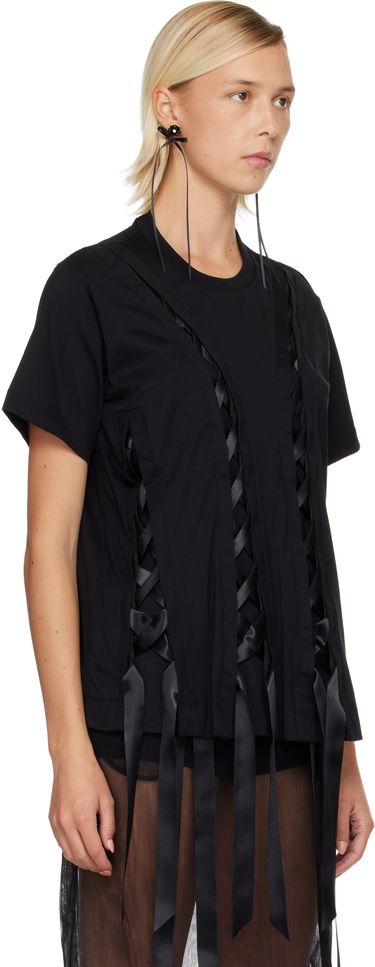 Majica kratkih rukava Simone Rocha Simone Rocha Unraveling Ribbon T-shirt Bijela | 5368 0553, 4