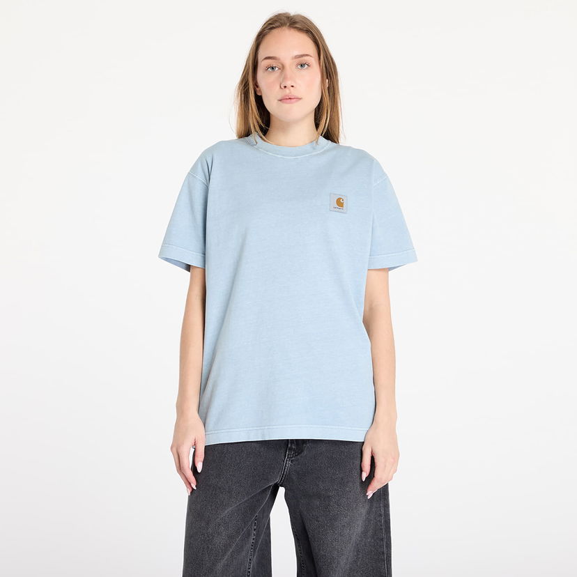 Majica kratkih rukava Carhartt WIP T-shirt S/S Vista T-Shirt UNISEX Dusty Ice Garment Dyed M Plava | I030780.2BSGD