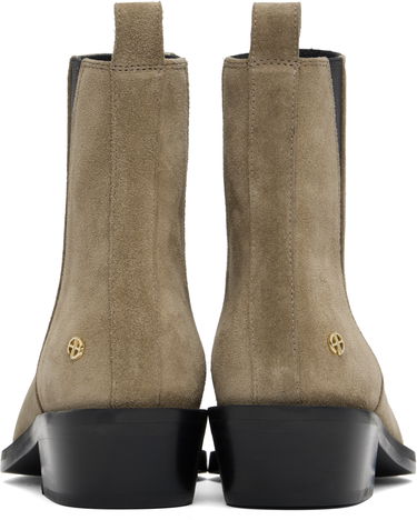 Odjeća Anine Bing Anine Bing Bekah Suede Flat Ankle Boots Bež | A-14-10197-TPU1, 1