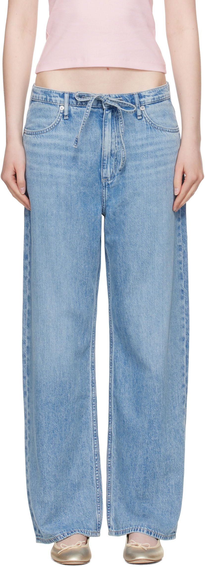 Jeans rag & bone Rag & Bone Phoebe Denim Beach Jeans Plava | WDD25P1009UFTL