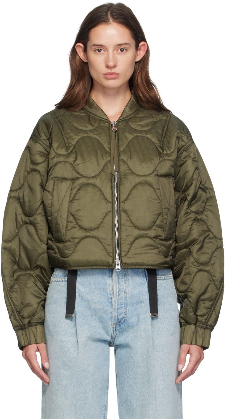 Bomber jakna AGOLDE Iona Bomber Jacket Zelena | A5031