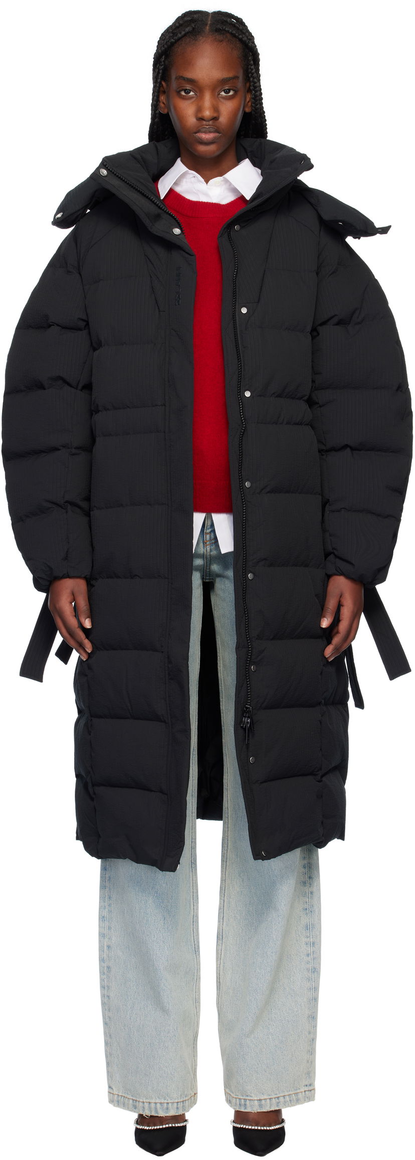 Pernata jakna GANNI Tech Down Coat Crna | F9688