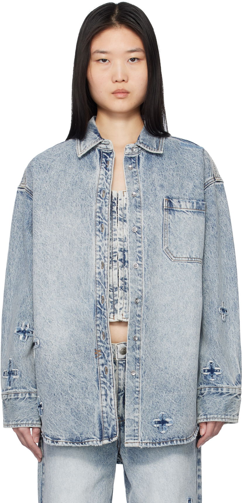 Košulja Ksubi Oversized Klassic Kraftwerk Denim Shirt by Ksubi Plava | WPS25SH002