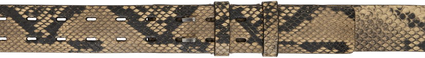 Pojasevi Dries Van Noten Dries Van Noten Snakeskin Leather Belt Bež | 251-021403-397