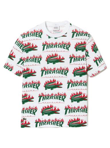 Majica kratkih rukava Lacoste x Thrasher Oversized T-Shirt Bijela | TH7107L-001