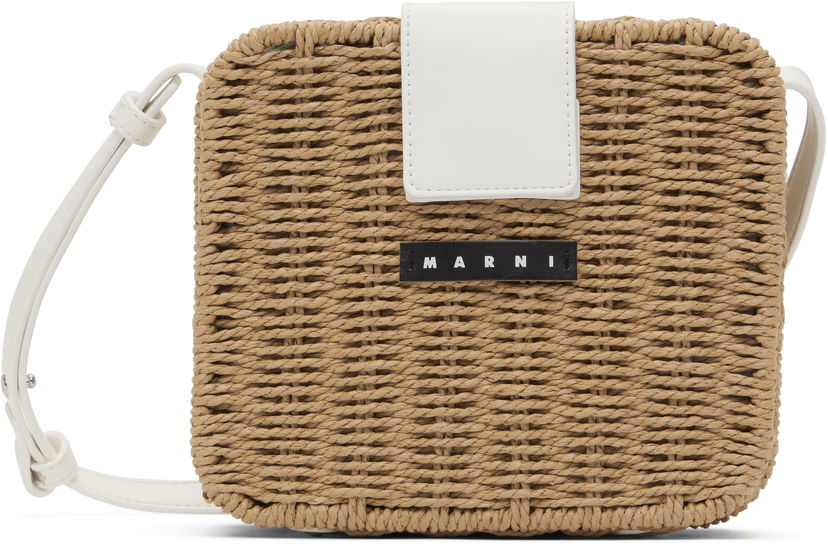 Torba za rame Marni Marni Kids Woven Crossbody Bag Smeđa | M01474-M00UY
