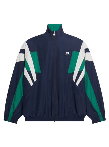 Jakna Balenciaga Sporty B Tracksuit Jacket Tamnoplava | 675464TKO484063