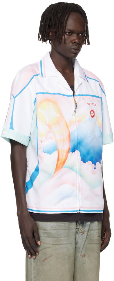 Košulja Casablanca Casablanca Fuji Dream Zip Shirt Bijela | MPF25-SWM-064-01, 1