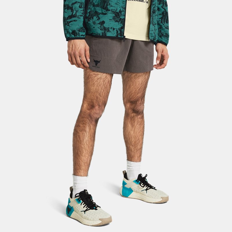 Kratke hlače Under Armour Project Rock Camp Shorts für Herren Fresh Clay Smeđa | 1383214-176