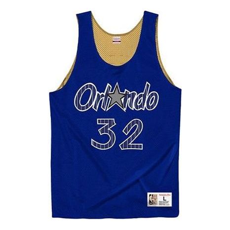 Majica bez rukava Mitchell & Ness Mitchell & Ness NBA Orlando Magic  Shaquille O'Neal Reversible Mesh Jersey Plava | MSRVMI19003-OMARYGD96SON