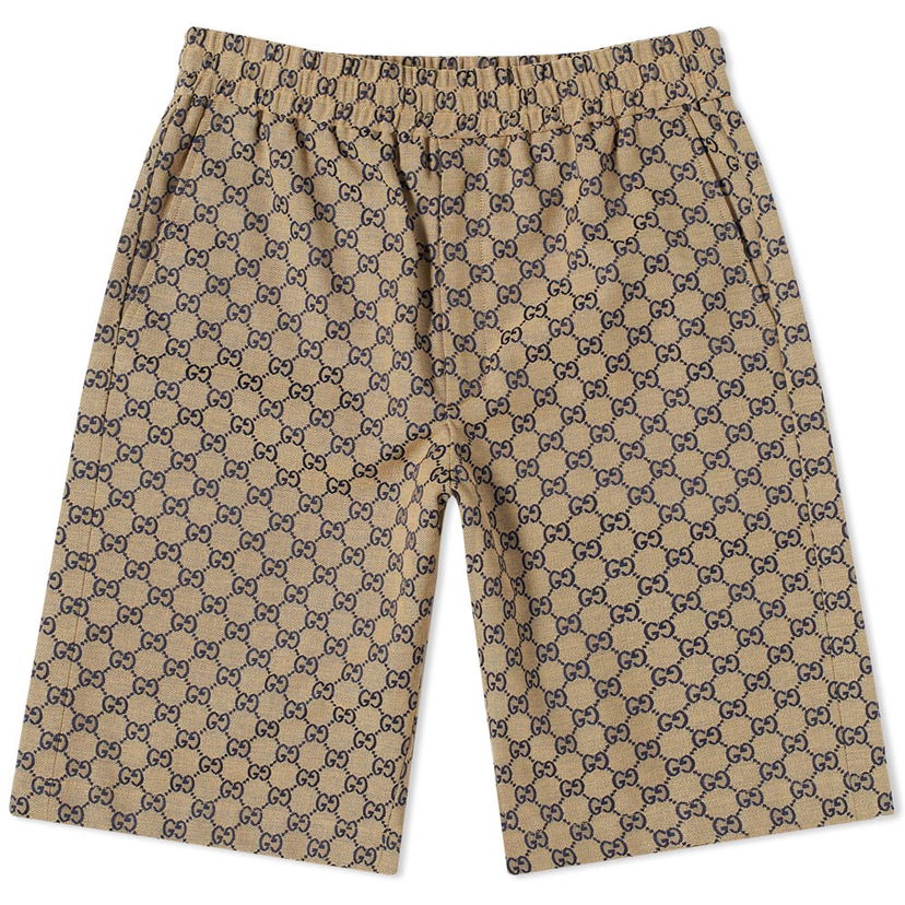 Kratke hlače Gucci Gucci All Over GG Basket Shorts Bež | 694114-ZKU09-9078
