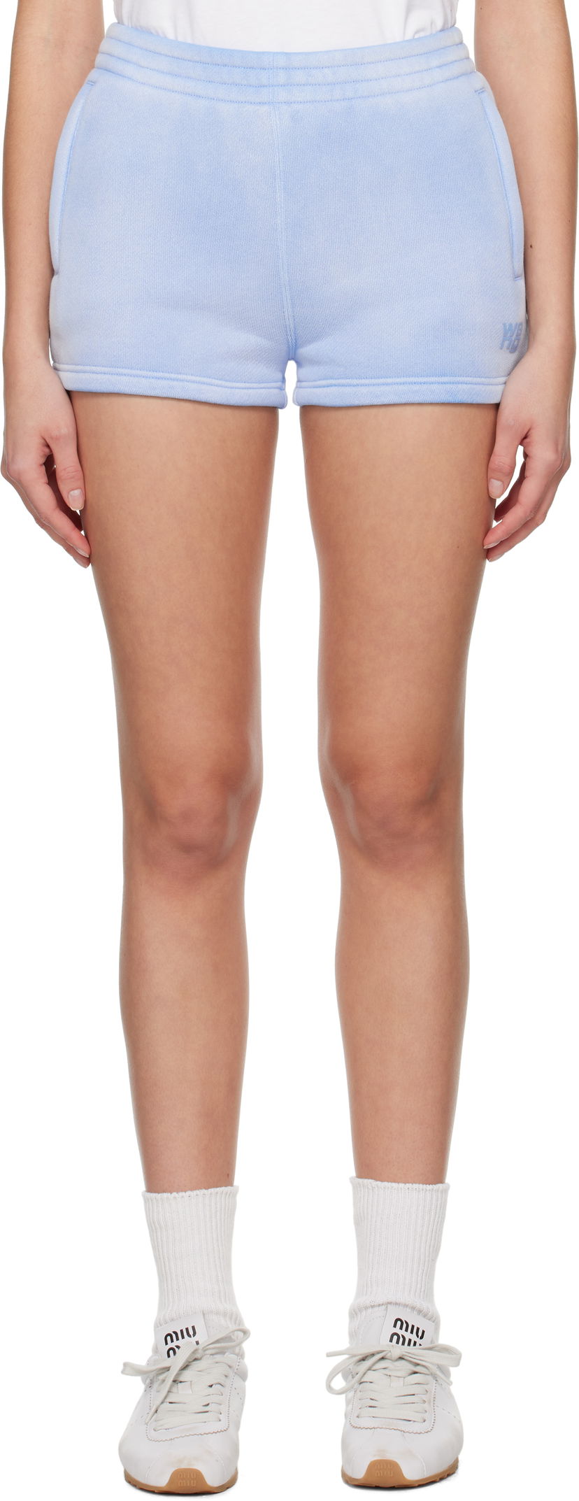 Kratke hlače Alexander Wang Logo Lounge Shorts Plava | 4CC3244404