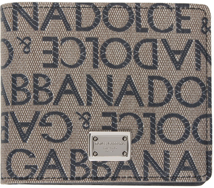 Novčanik Dolce & Gabbana Brown & Black Jacquard Bifold Wallet Smeđa | BP1321AJ705