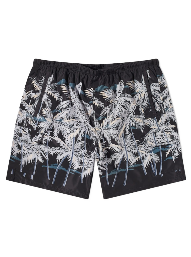 Kupaći kostimi Palm Angels Palm Print Swim Short Crna | PMFA005S22FAB0081003