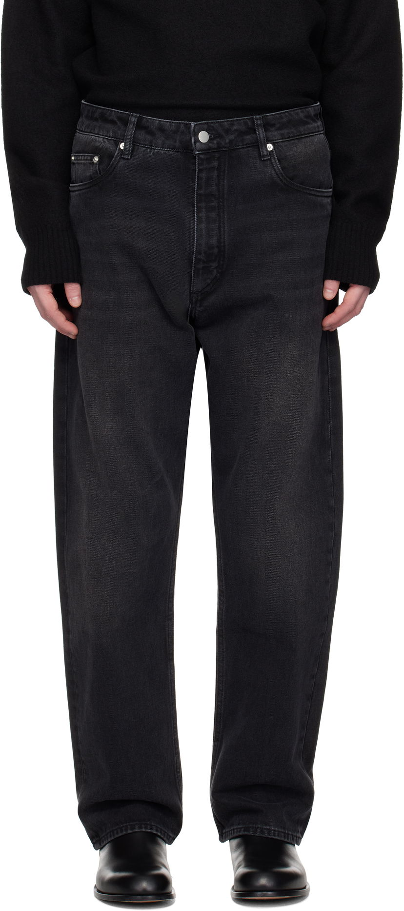 Jeans Studio Nicholson Studio Nicholson Riso Jeans Crna | RISO SNM - 1321