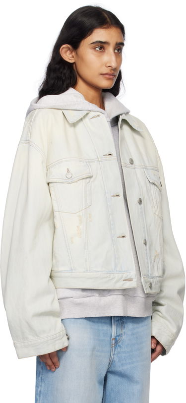 Jakna Acne Studios Acne Studios Relaxed Cropped Denim Jacket Plava | A90639-, 1