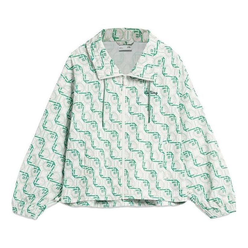 Vjetrovka Li-Ning Floral Print Sports Windbreaker Bijela | AFDT376-3