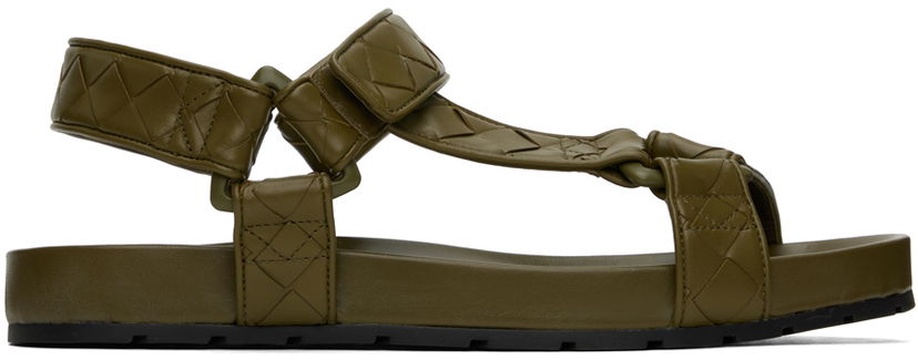 Tenisice i cipele Bottega Veneta Trip Leather Sandals Zelena | 775305V3HB0