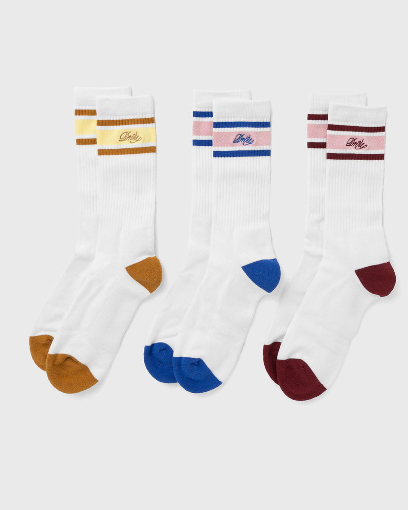 Čarape Drôle de Monsieur Drôle de Monsieur La Chaussette DrÙle RayÈe Striped Socks Bijela | G-SK118-CO024-MC