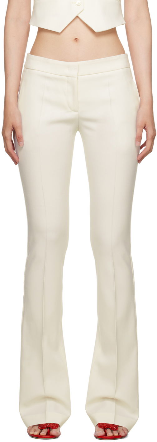 Hlače Blumarine Blumarine Flared Dress Pants Bijela | A322P098A