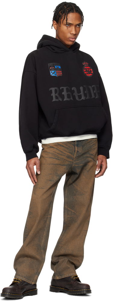 Dukserice Rhude Rhude Crest Oversized Hoodie Crna | RHPS25HO03012, 3