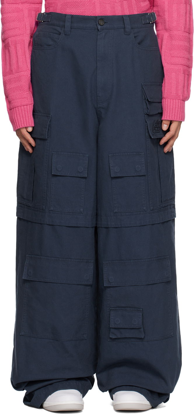 Cargo hlače Ambush Wide Leg Cargo Pants Tamnoplava | BMCF006S23FAB0014600