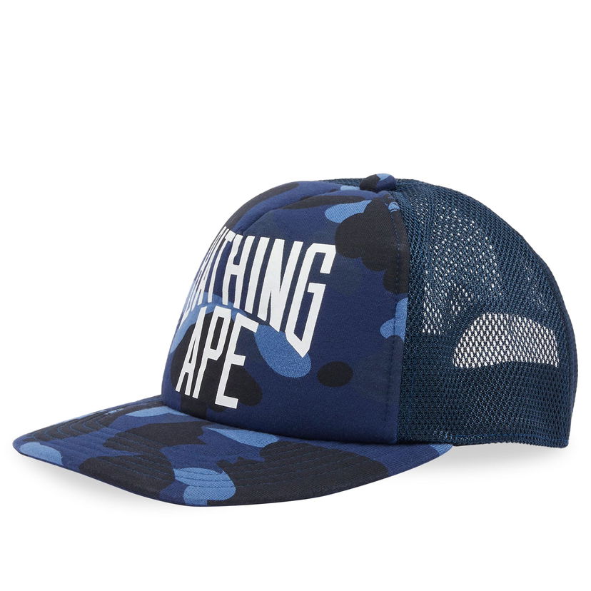 Kapa BAPE A Bathing Ape Colour Camo NYC Logo Mesh Cap Tamnoplava | 001CPK301005M-NVY