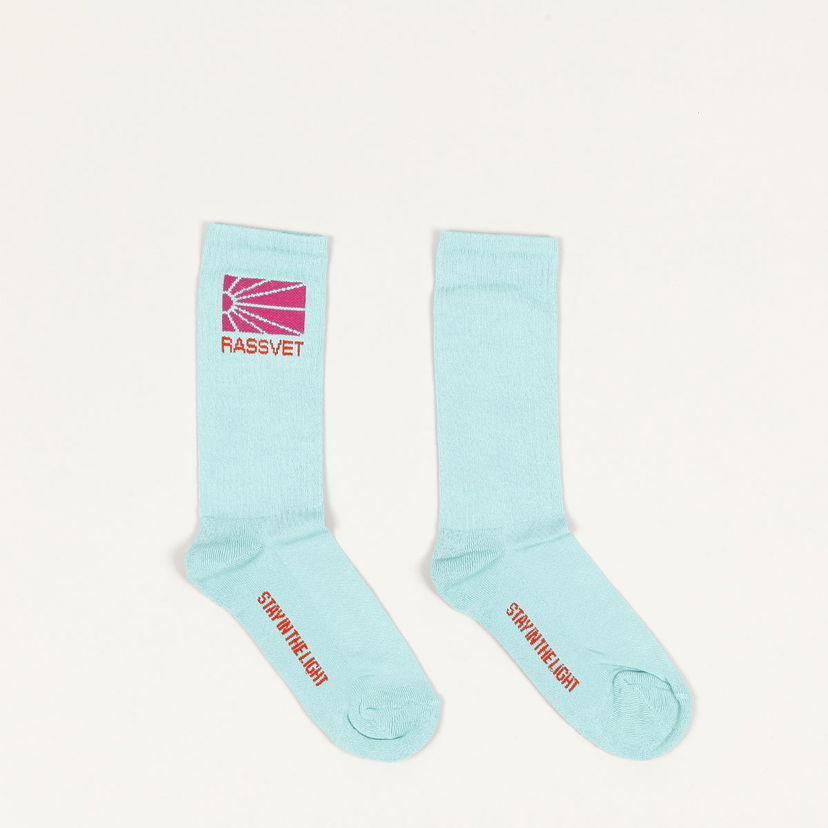 Čarape PACCBET Rassvet Logo Knit Socks Tirkiz | Rassvet-logo-knit-socks-green