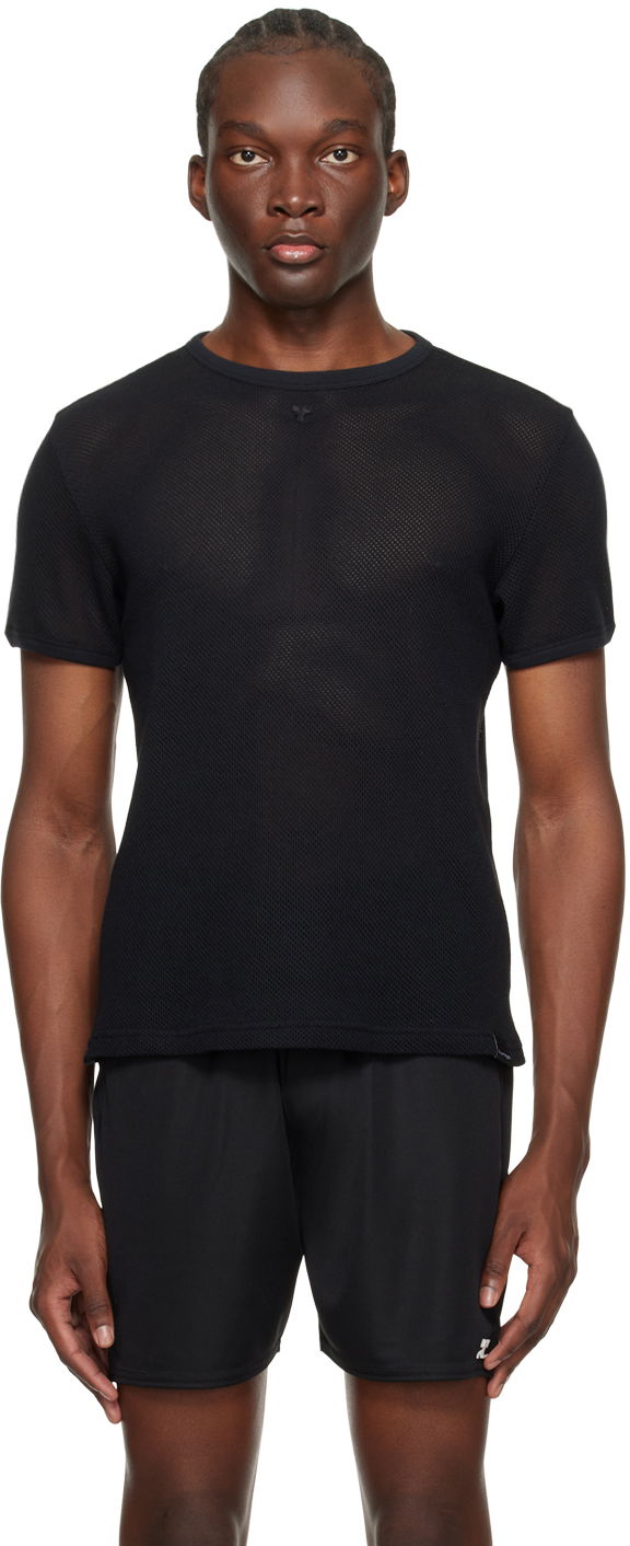Majica kratkih rukava Courrèges Semi-Sheer T-Shirt Crna | 124JTS123JS0069