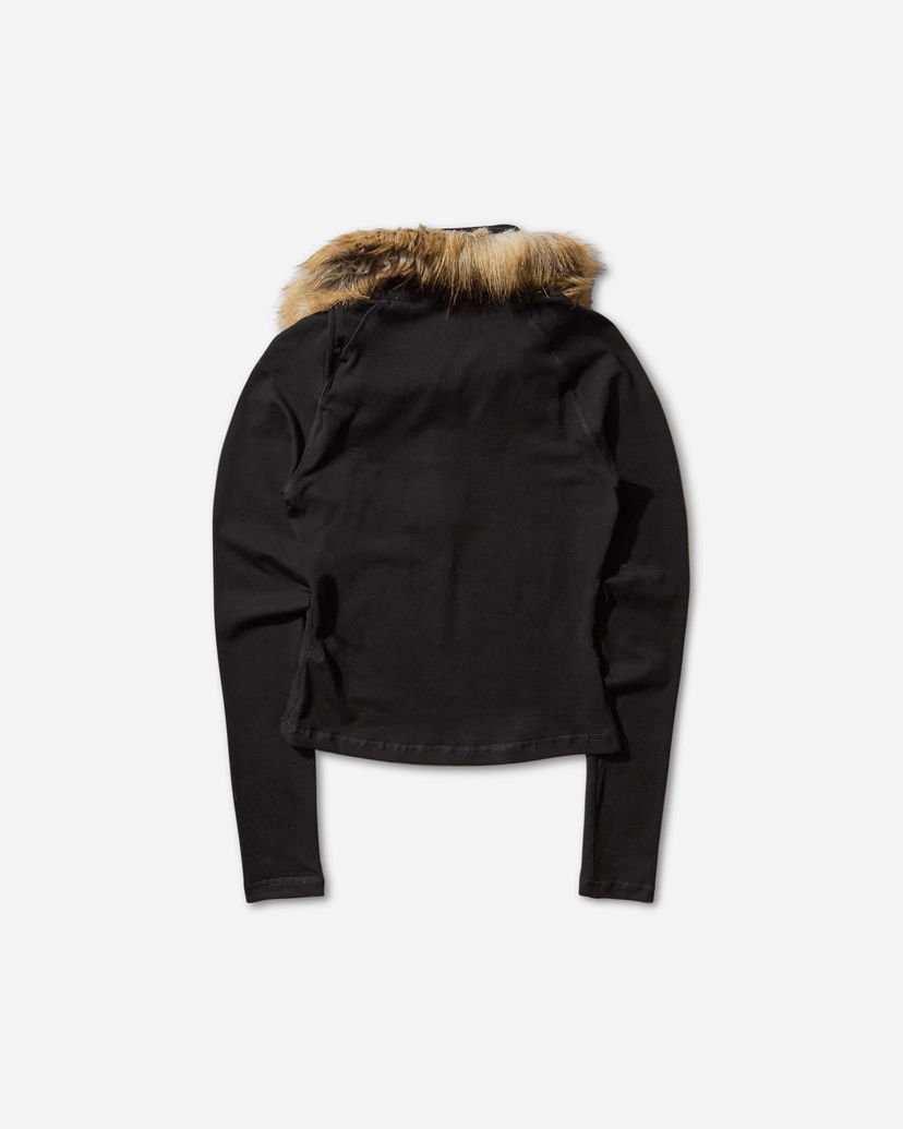 Košulja Ottolinger Furry Fitted Longsleeve Polo Crna | 11510471501 BLK