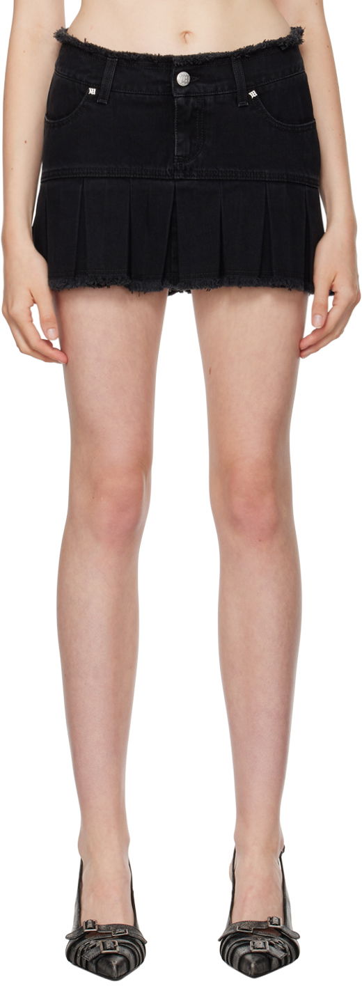 Suknja MISBHV Pleated Denim Miniskirt Crna | 241W863