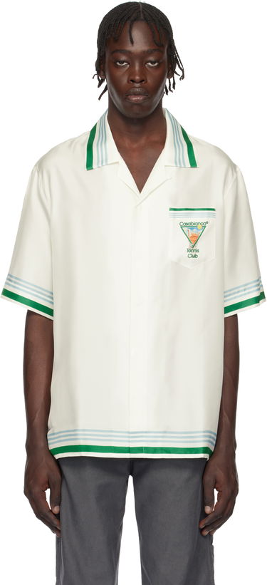 Košulja Casablanca Tennis Icon Print Relaxed Shirt Bijela | U-MPS25-SH-003-08, 0