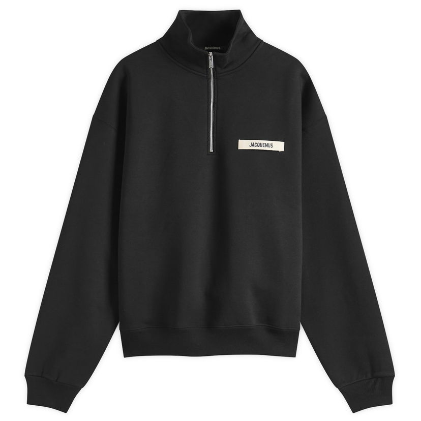 Dukserice Jacquemus Jacquemus Grosgrain Zip Sweatshirt, Size Large Crna | 25ESSM00313AJ00174-990