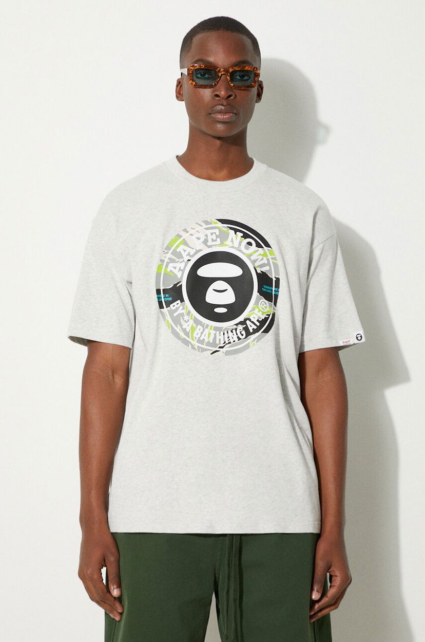 Majica kratkih rukava AAPE by A Bathing Ape AAPE By A Bathing Ape Basic Tee Print T-Shirt Siva | AAPTEM1444XAM