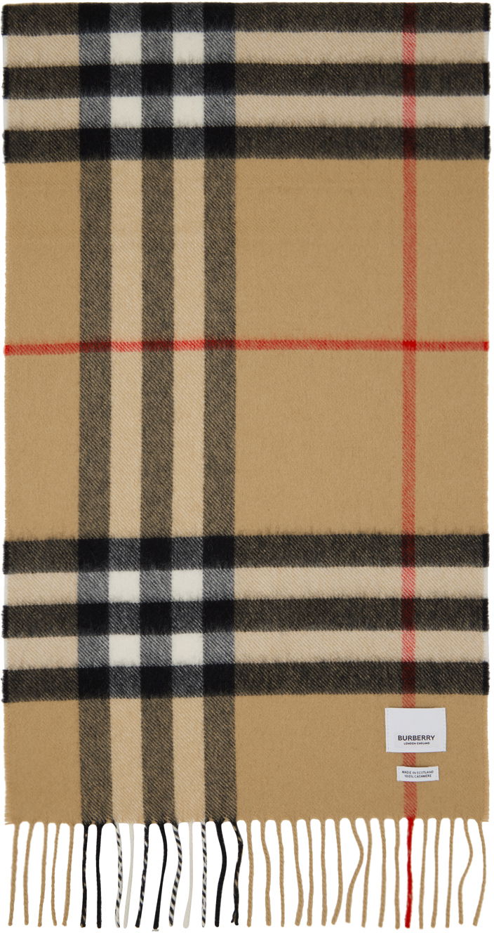 Šal Burberry Check Scarf Beige Bež | 8056850