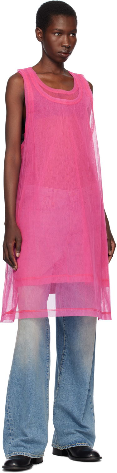 Majica bez rukava Comme des Garçons Homme Plus Jersey & Nylon Tulle Tank Top Ružičasta | PO-T027-051, 3