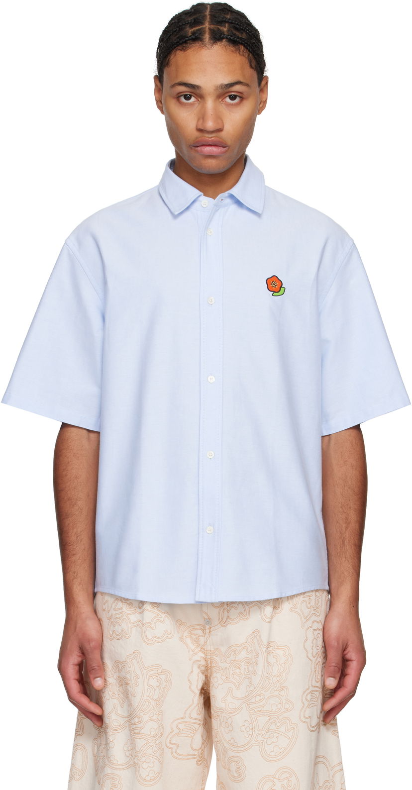 Košulja KENZO Pop Crest Oxford Shirt Plava | FF55CH1279LO