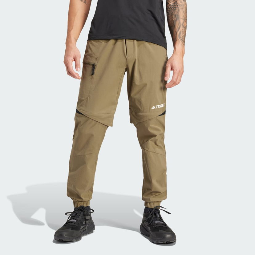 Hlače i traperice adidas Performance adidas TERREX Terrex Utilitas Hiking Zip-Off Bež | IQ3505