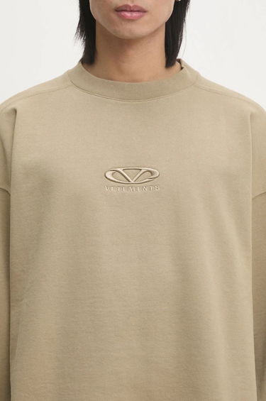 Džemper VETEMENTS VETEMENTS Oval Logo Cropped Boxy Sweatshirt Bež | UA66CW600T, 3