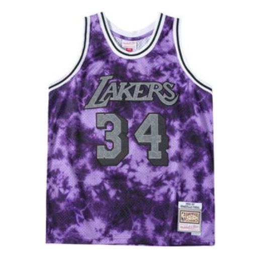 Majica bez rukava Mitchell & Ness Mitchell & Ness Lakers Tie Dye Basketball Jersey Ljubičasta | SMJYKM19053-LALPURP96SON